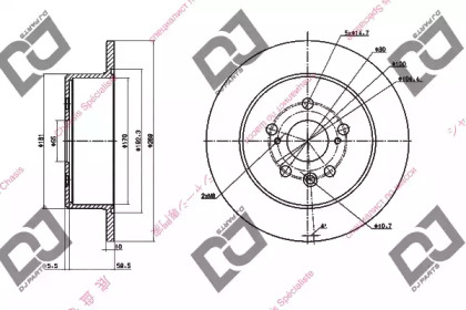 Тормозной диск DJ PARTS BD1448